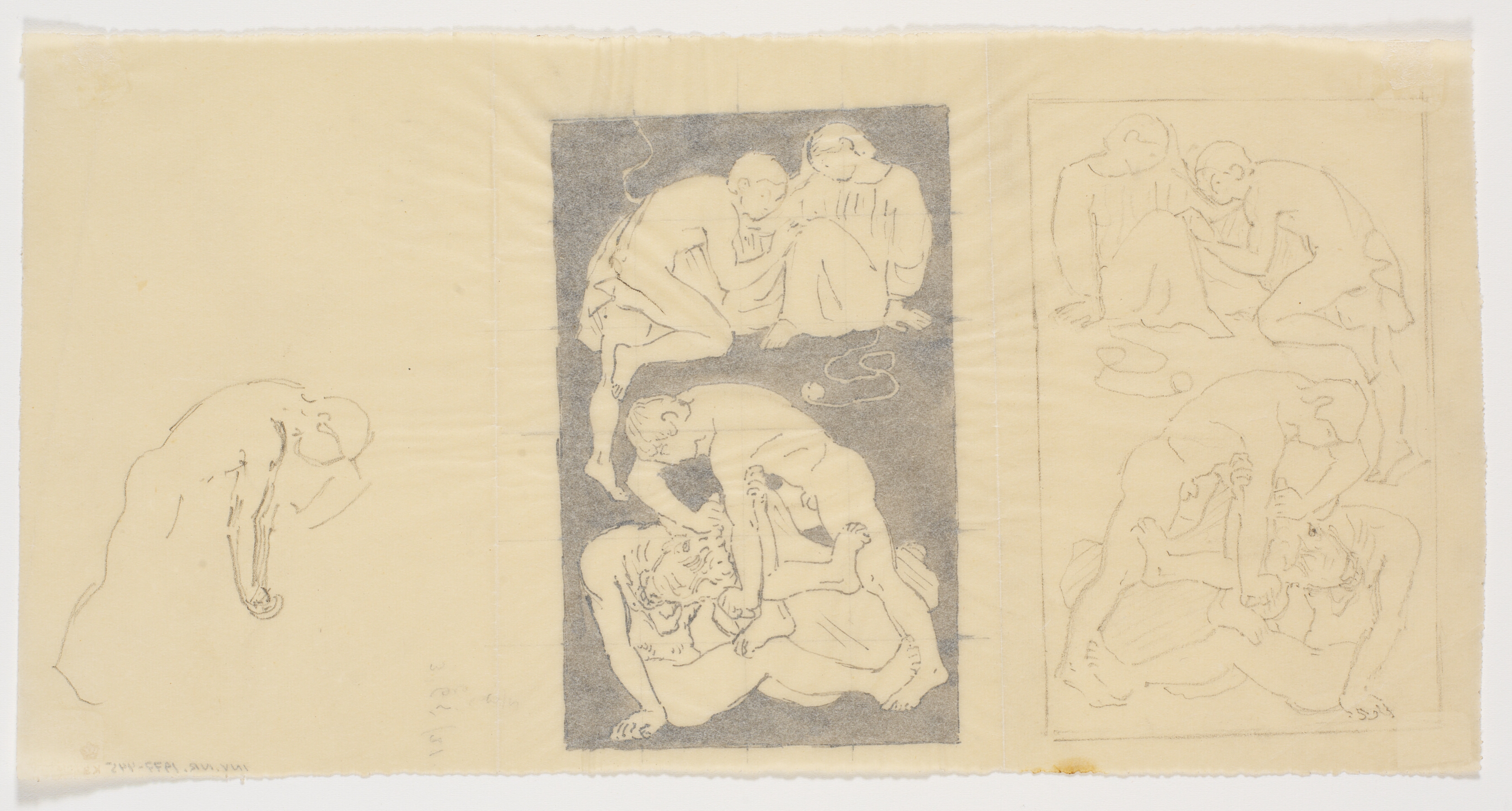 To kalker af motiv fra recto